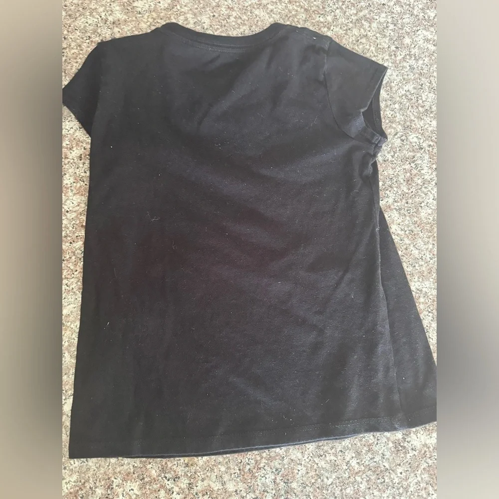 Converse All‎ Star Youth Girl's Black Star Black Graphic Tee sz 6x